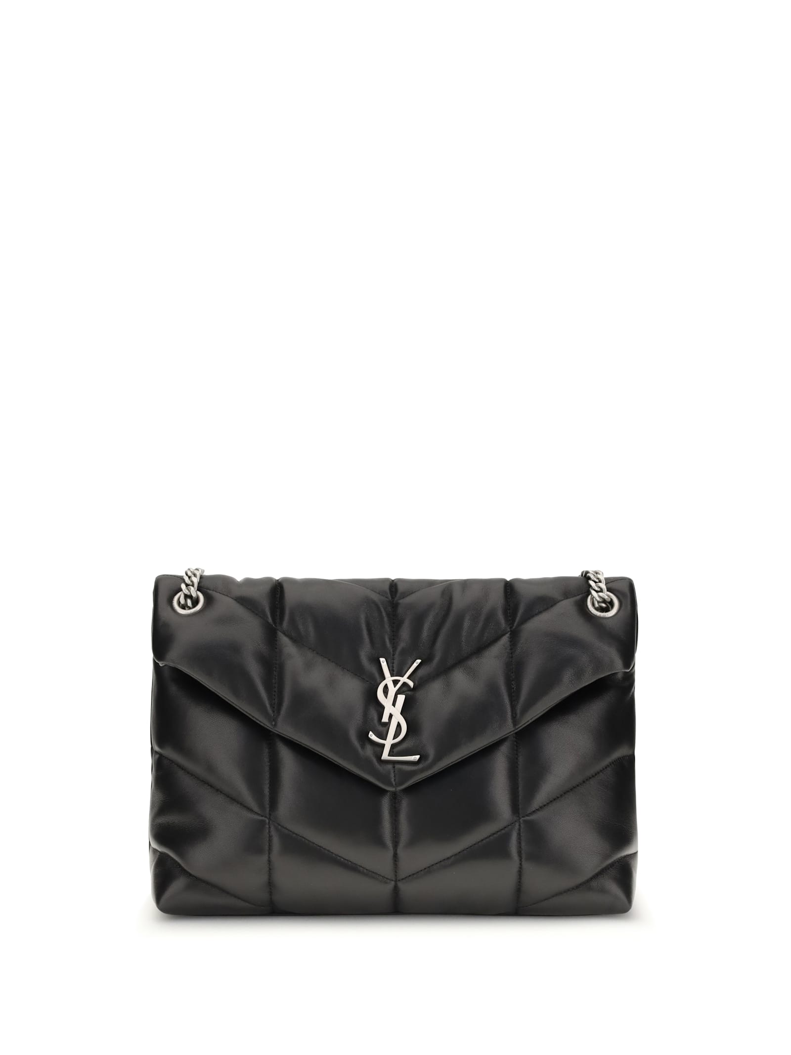 Saint Laurent Lou Lou Medium Shoulder Bag In Black