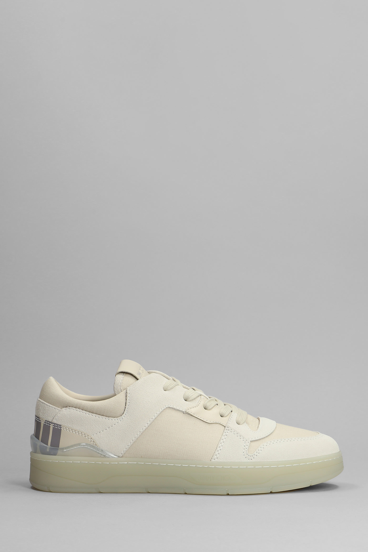 Jimmy Choo Florent Sneakers In Beige Cotton | ModeSens