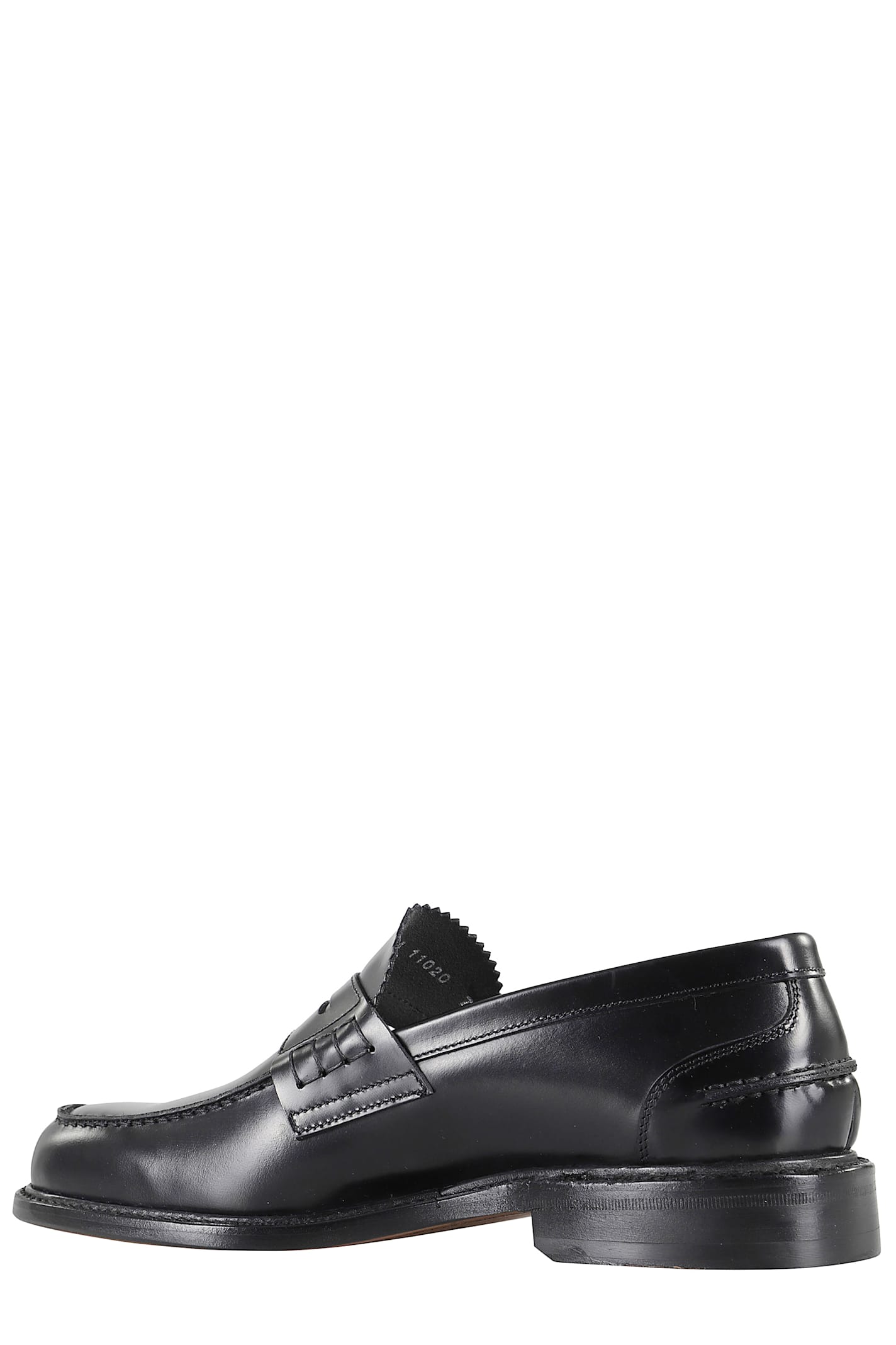 John Spencer Classic Brushed Leather Moccasin In Black