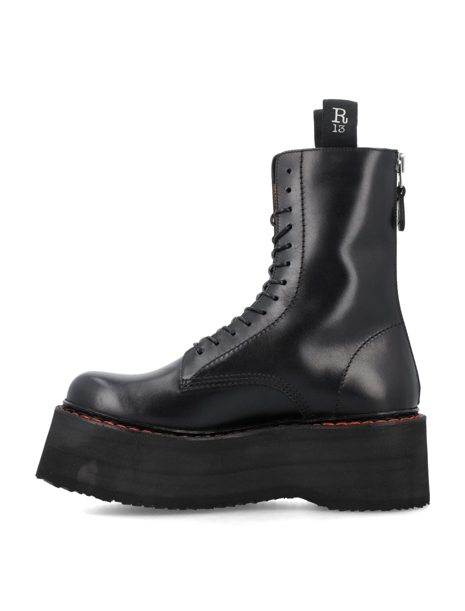 Shop R13 Stack Boots In Black