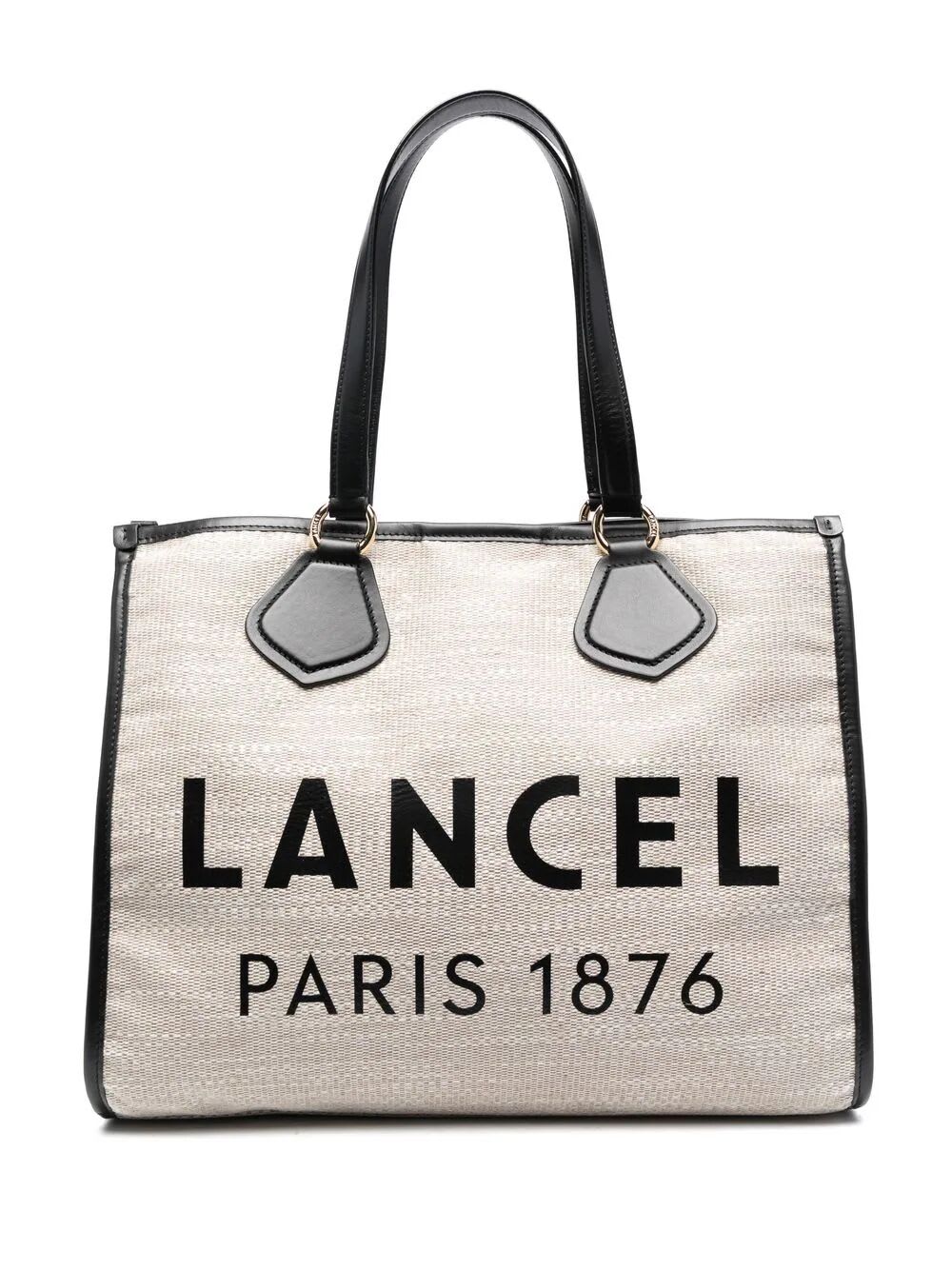 Shop Lancel Summer Tote - L414201l Beach Bag In A Natural Blk