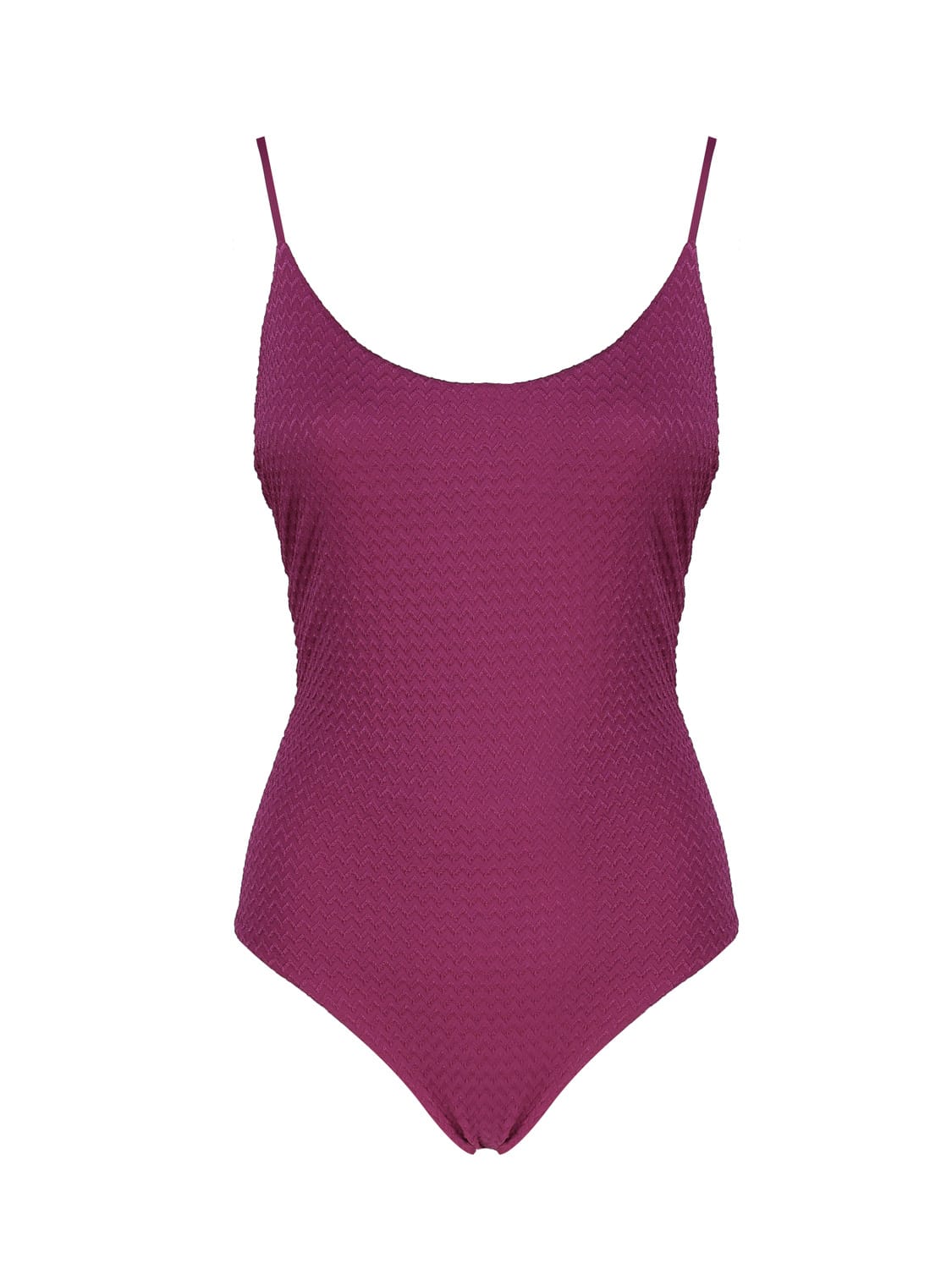 Shop Fisico Cristina Ferrari Solid Color One-piece Swimsuit In Sangria
