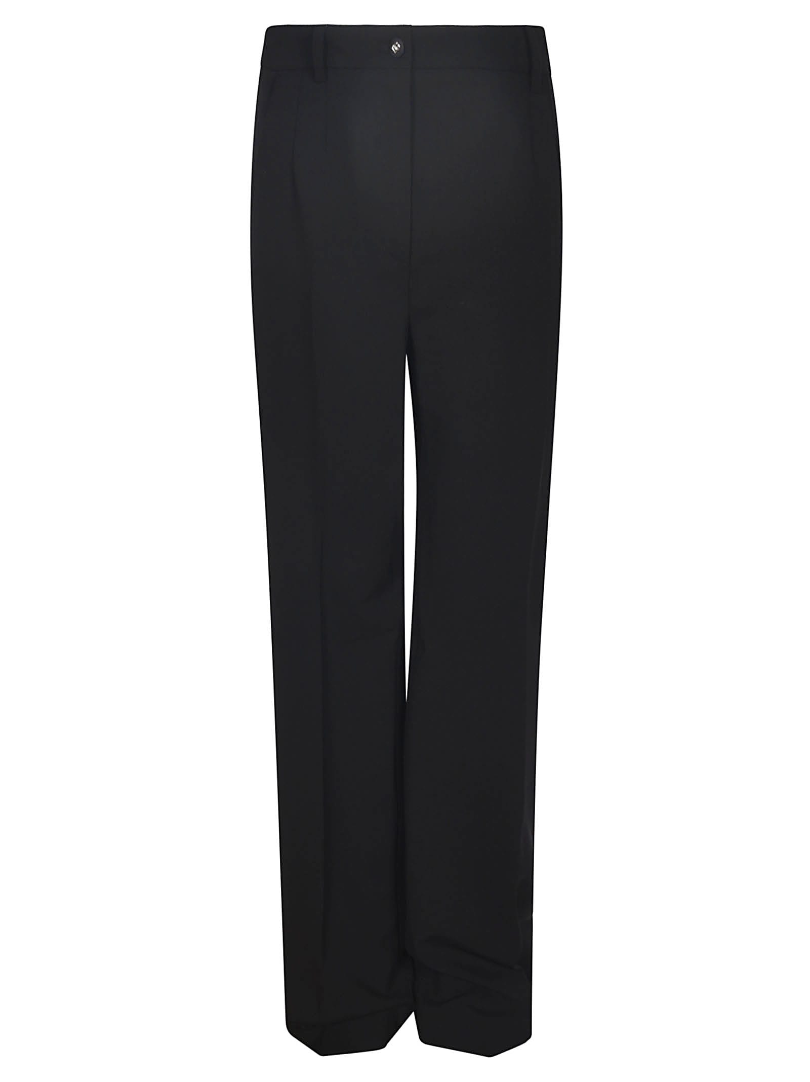 Shop Dolce & Gabbana Straight Buttoned Trousers In Black