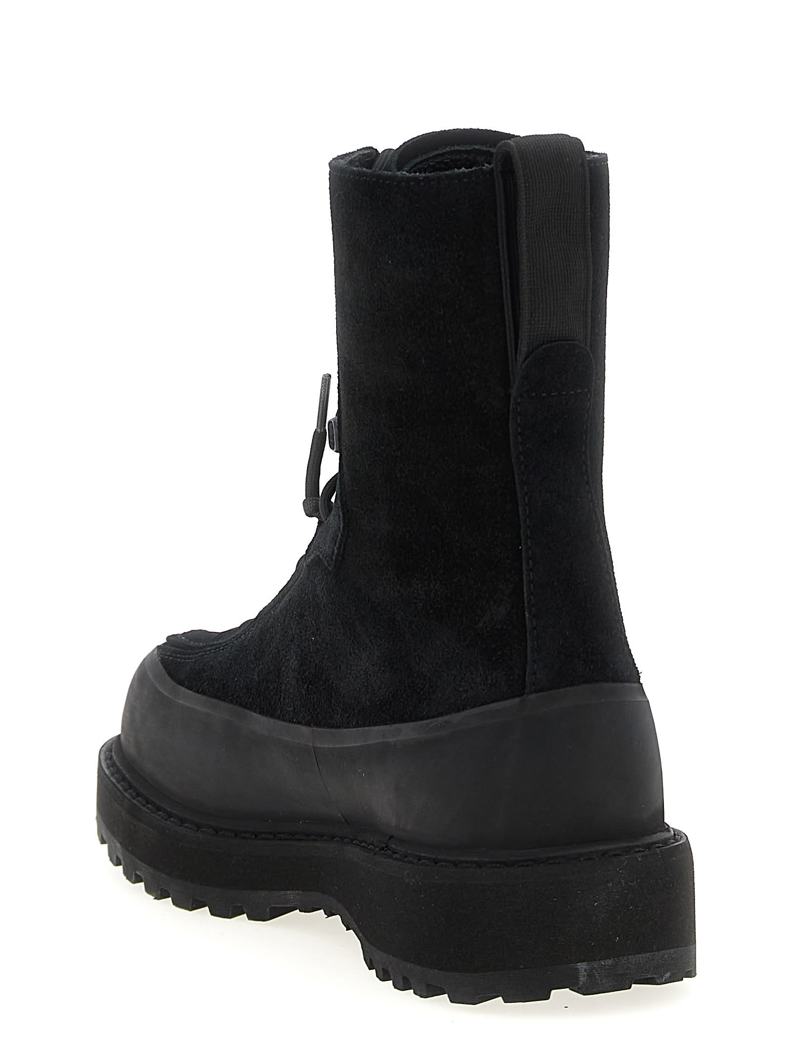 Stone Island Hiking Boots In Black