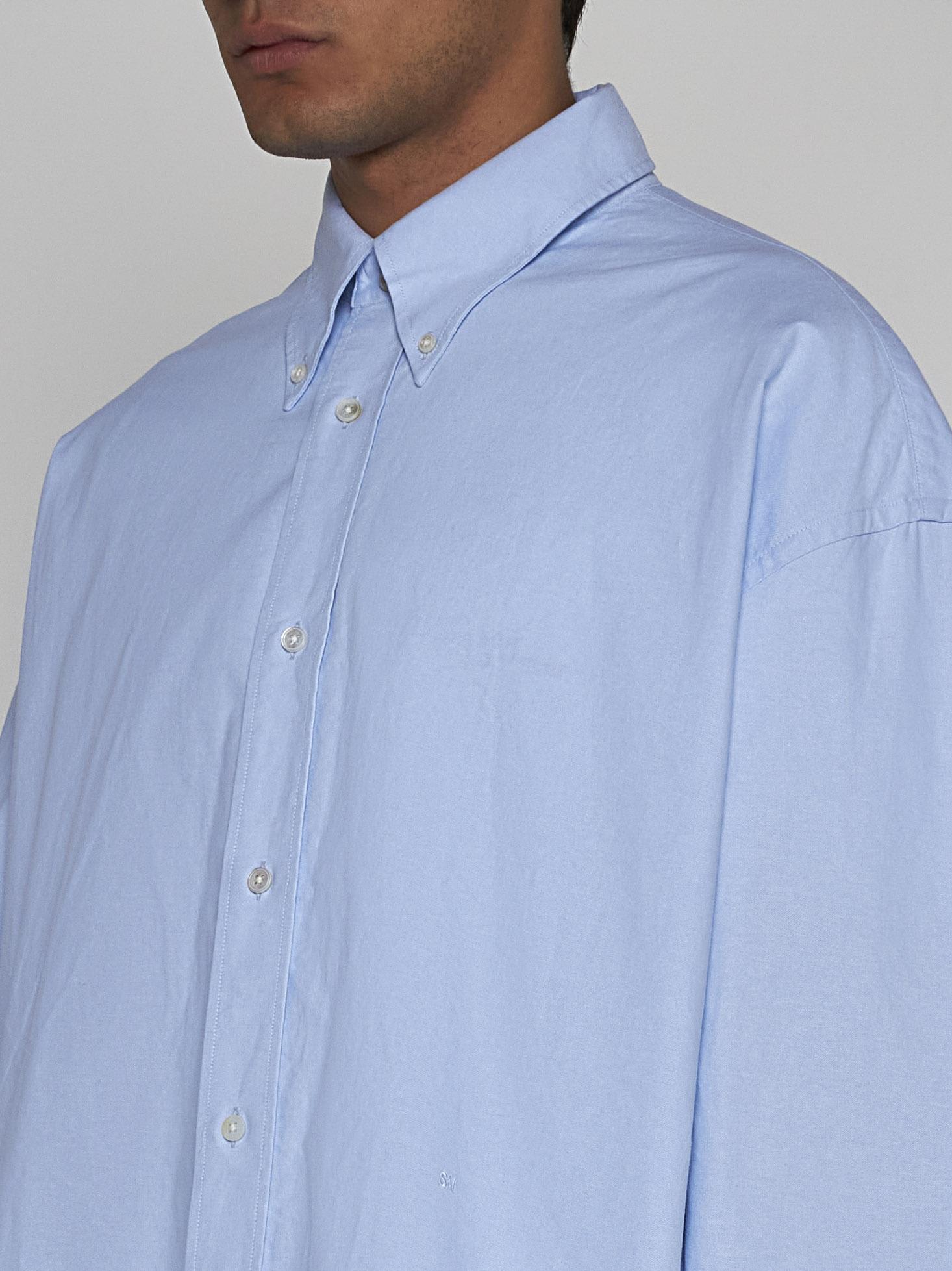 Shop Studio Nicholson Ruskin Cotton Shirt In Light Blue