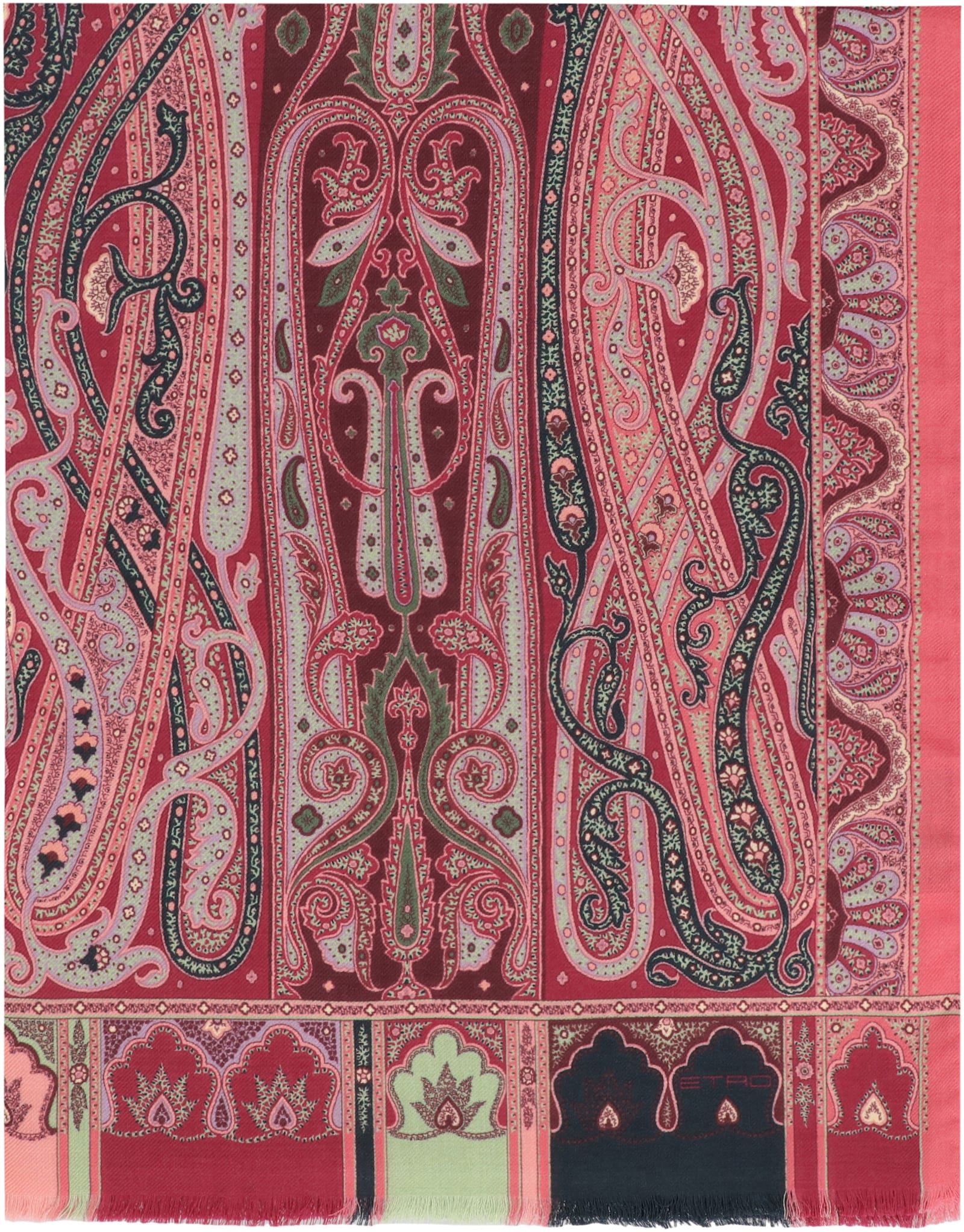 Etro Wool And Silk Scarf In Multi