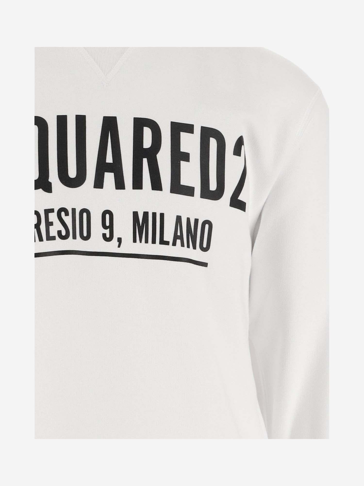 Shop Dsquared2 Cotton Sweatshirt With Logo In White