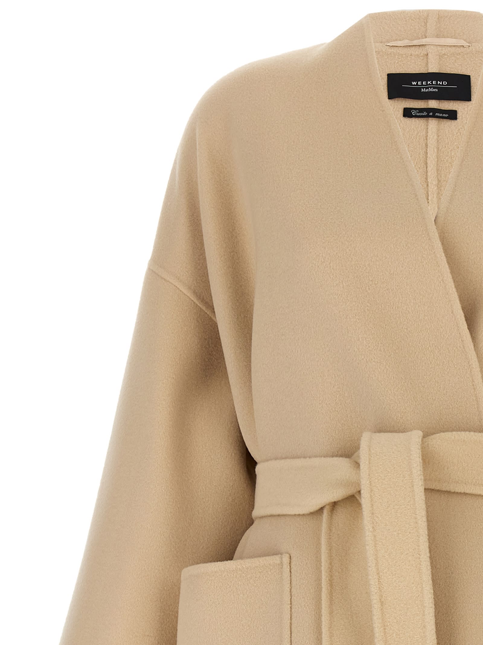 Shop Weekend Max Mara Eris Coat In Beige