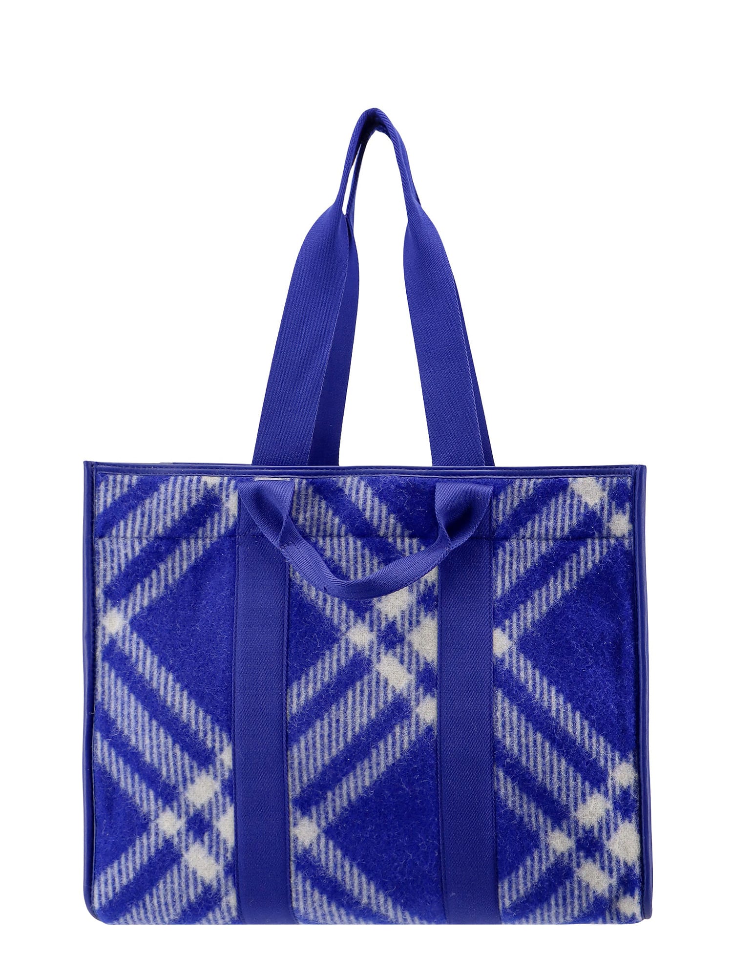 Shop Burberry Shopper Tote Handbag In Blue