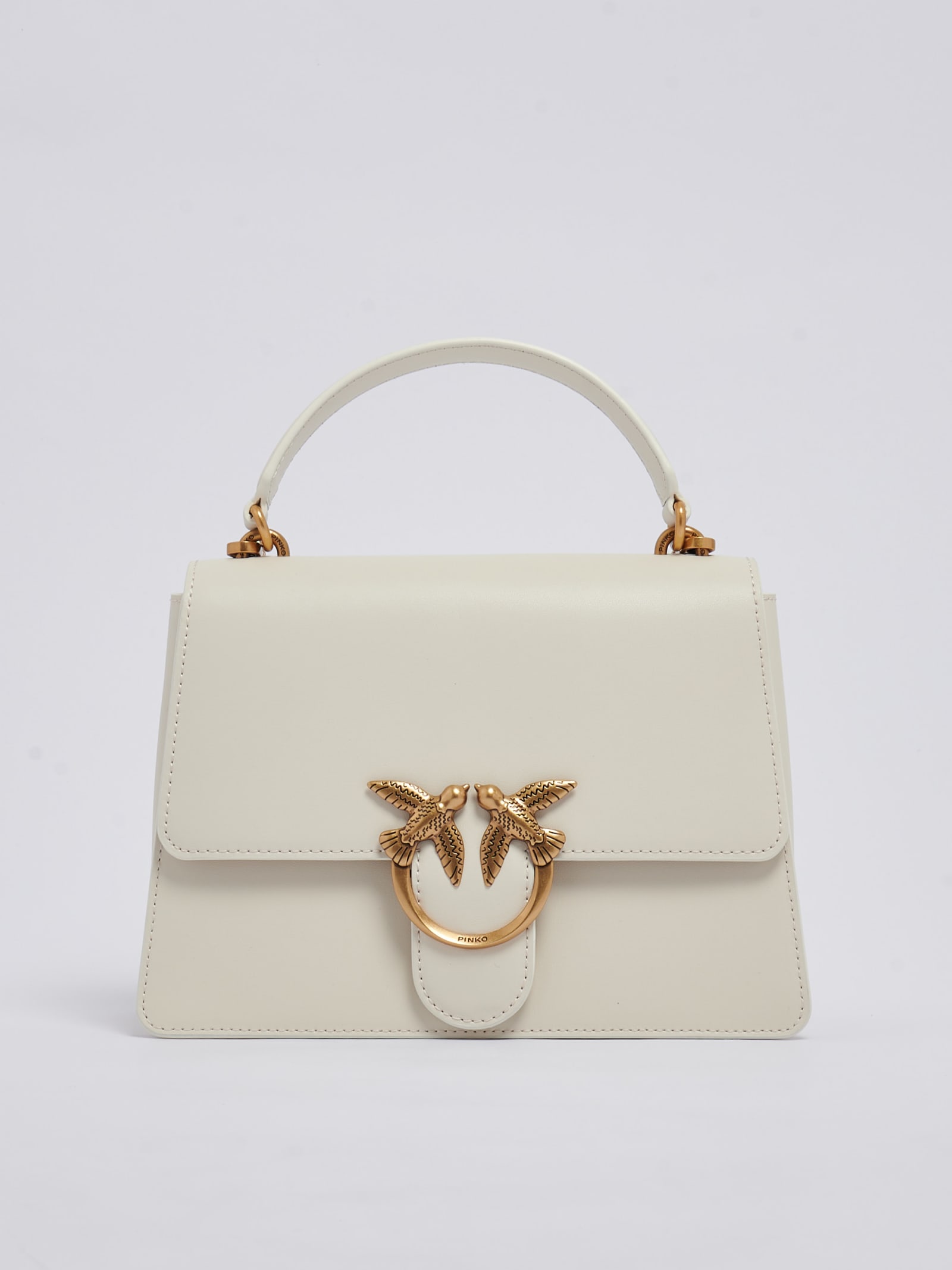 Pinko Love One Top Handle Tote In Bianco
