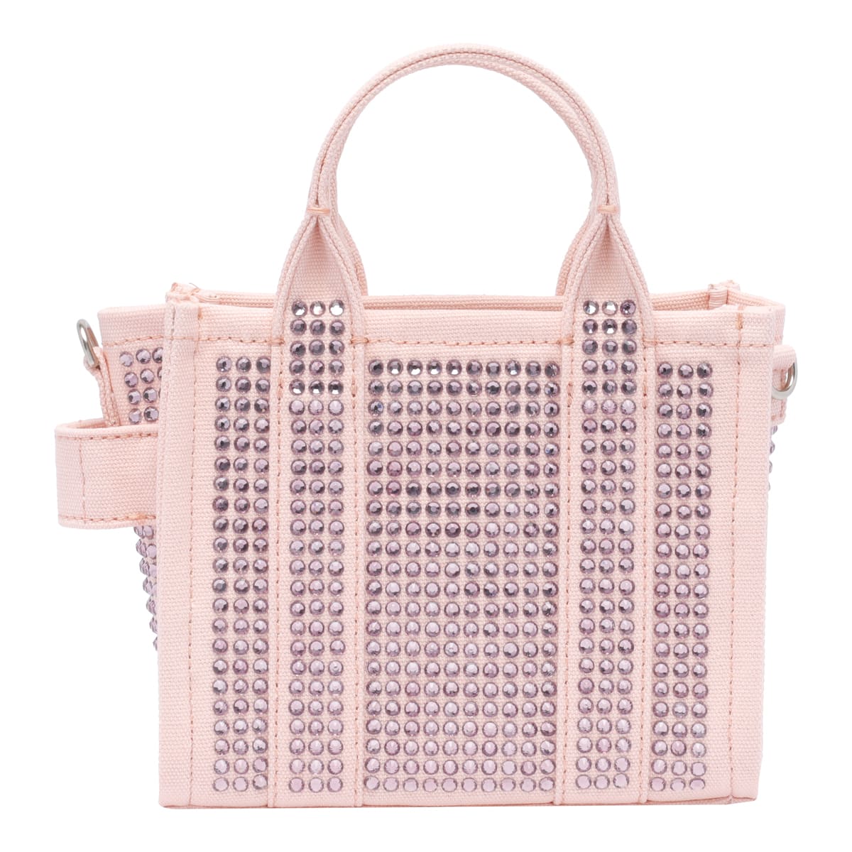 Shop Marc Jacobs The Crystal Canvas Crossbody Tote Bag In Pink