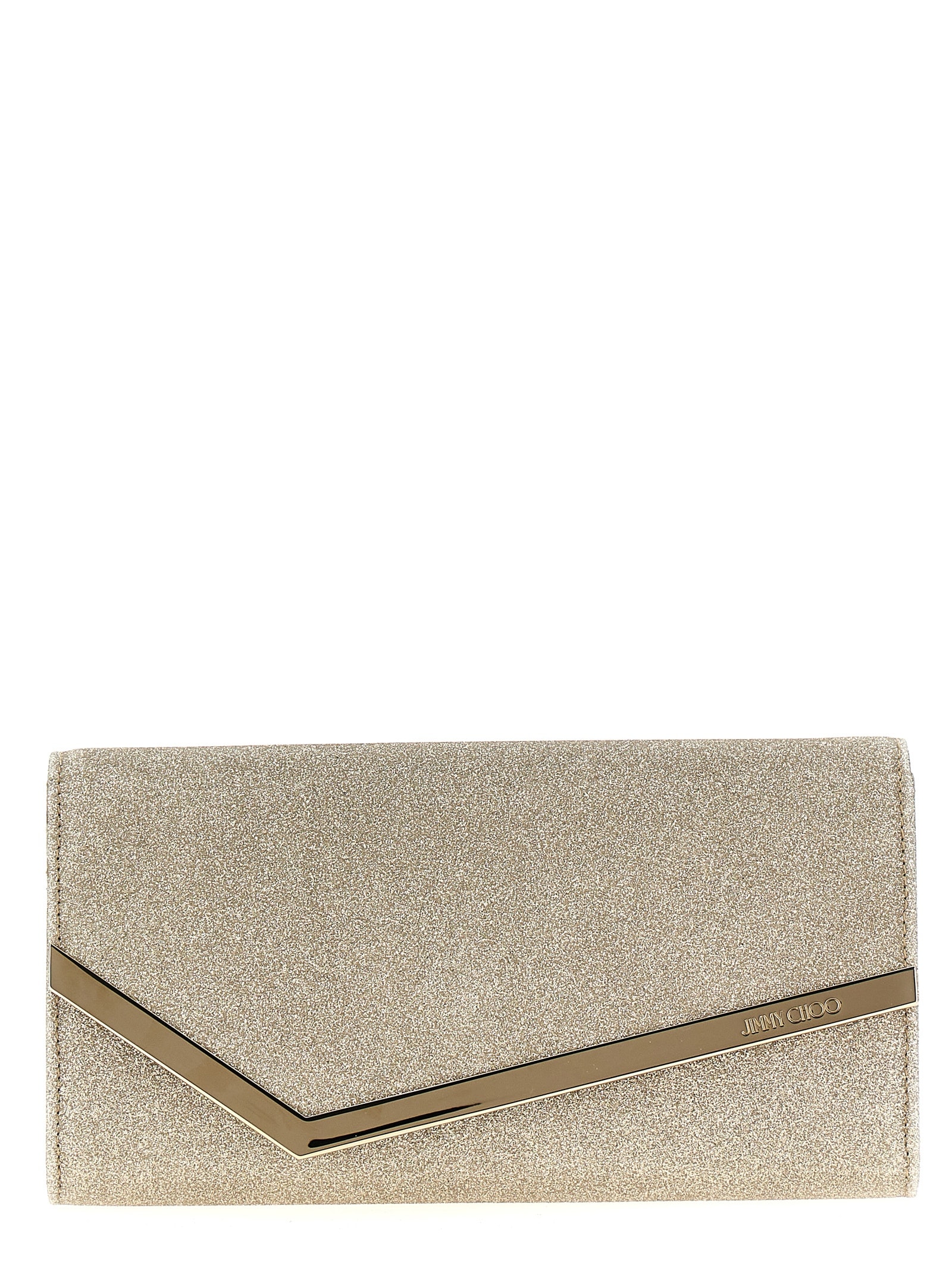 Shop Jimmy Choo Emmie Clutch In Grey