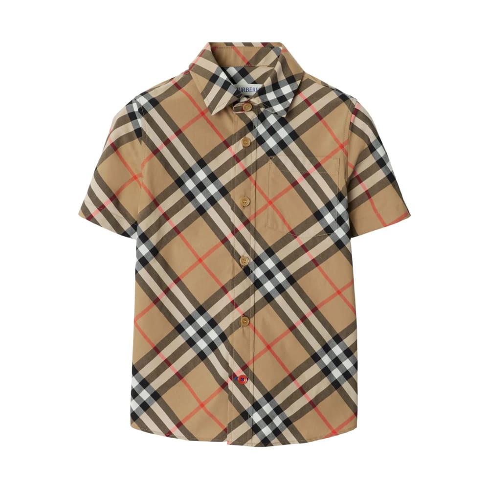 Burberry Camicia Check In Brown