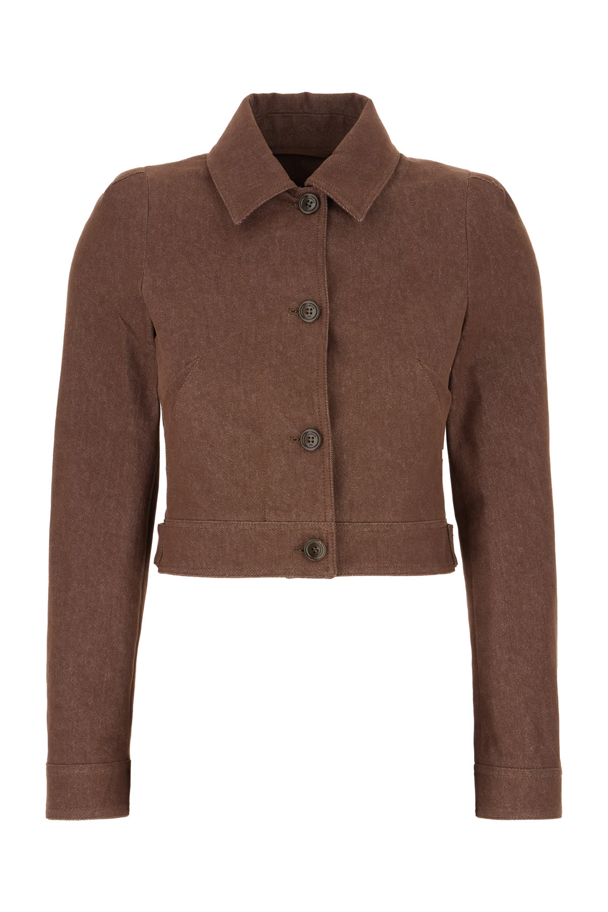 Brown Denim Blazer