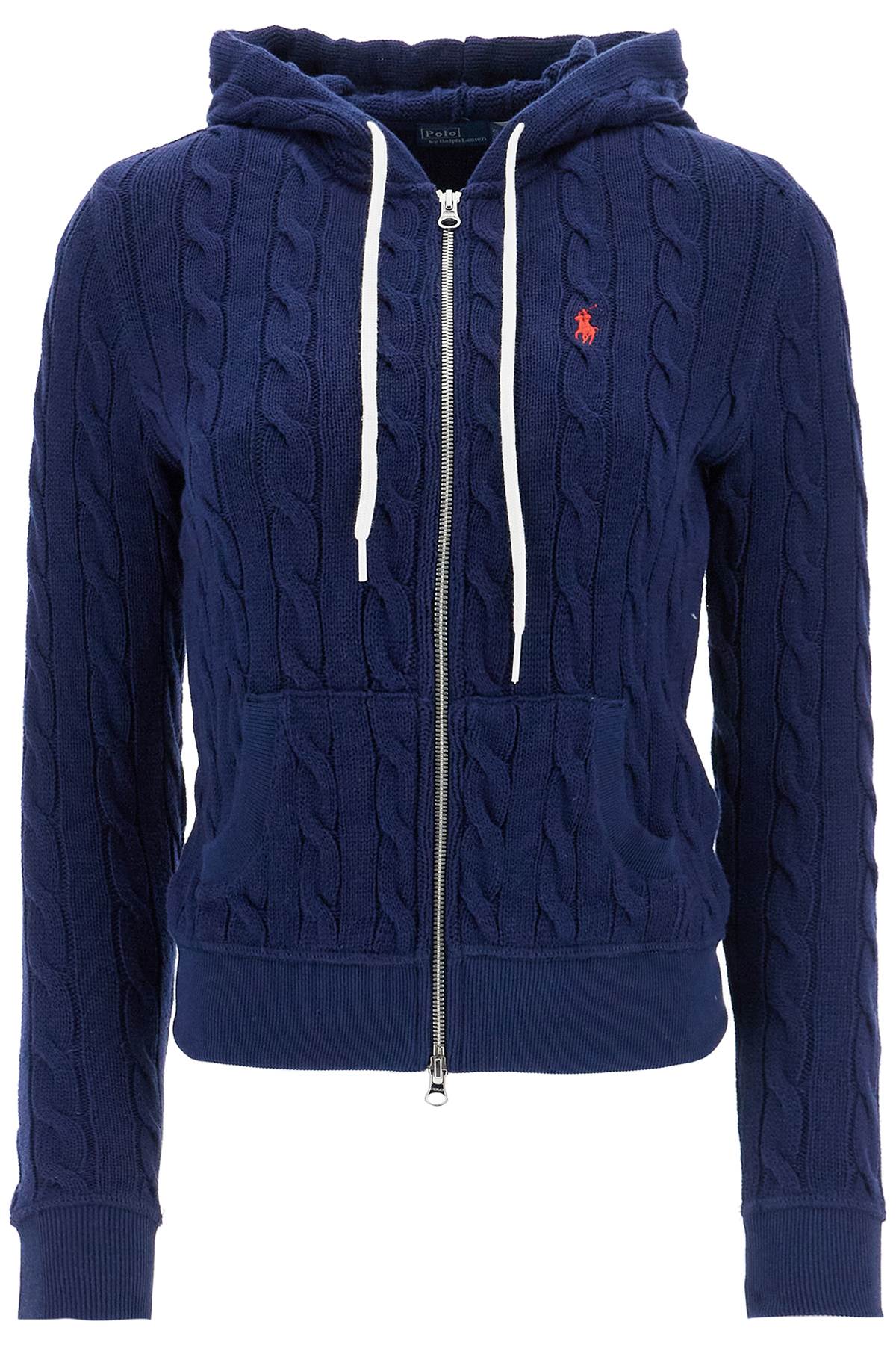 Navy Blue Slim Fit Zip Hoodie Cardigan