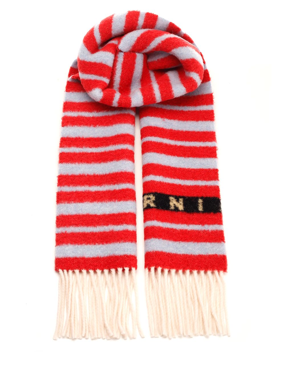 Shop Marni Wool Scarf In Red