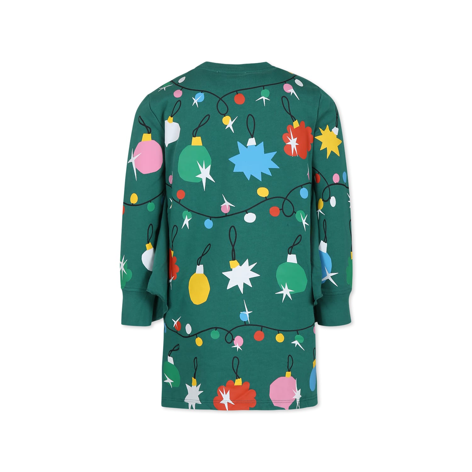 Stella Mccartney All-over Graphic Print Dress In Green