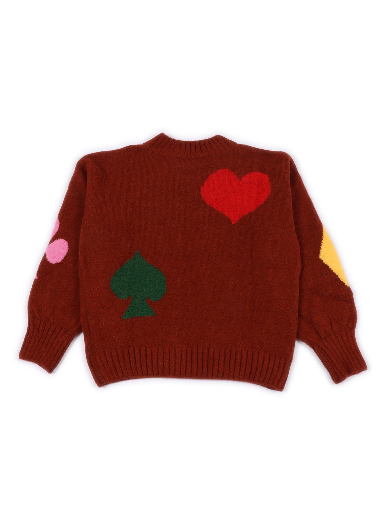 Bobo Choses Bobo Joker Jacquard Turtle Neck Jumper In Red