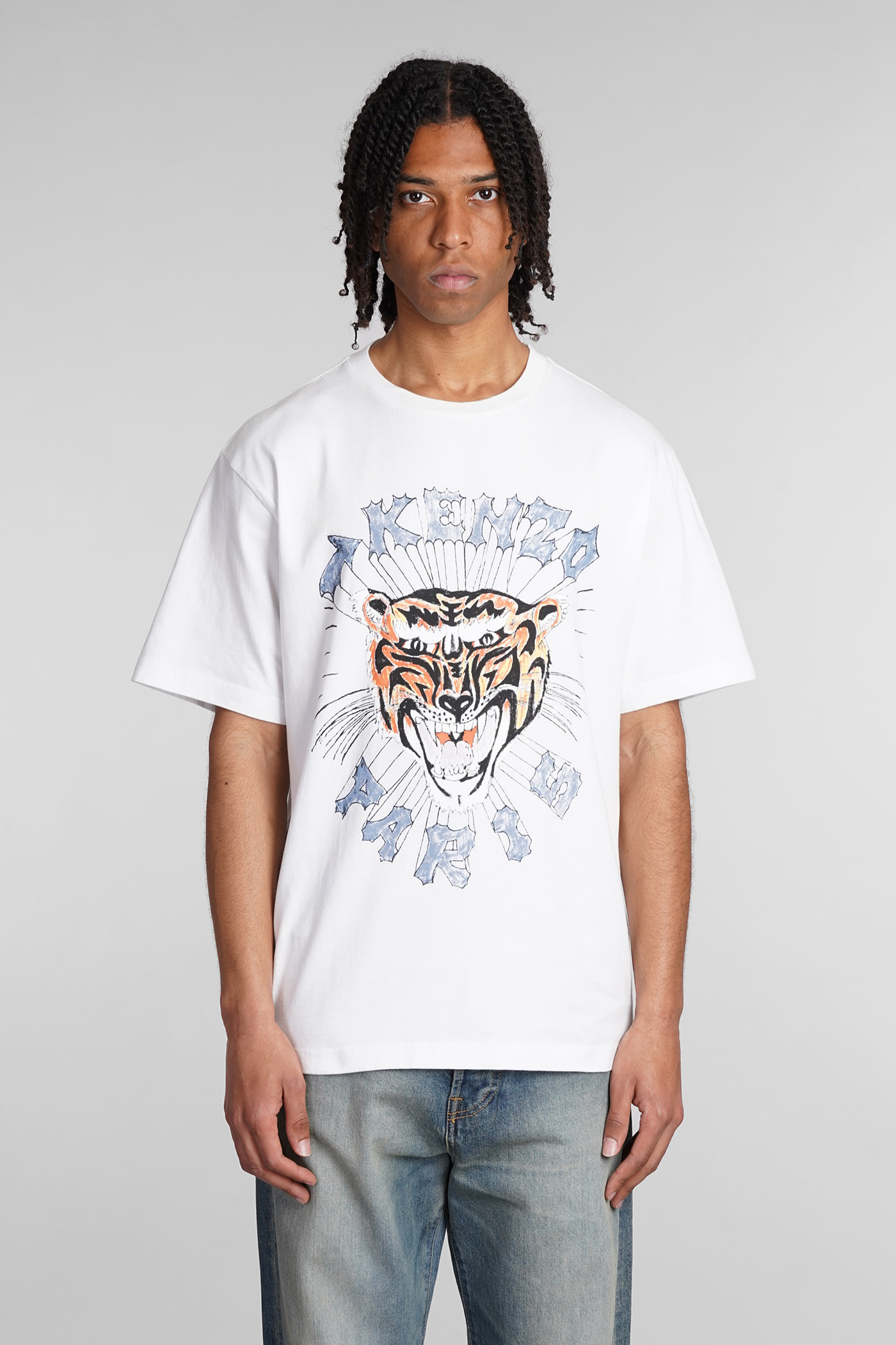 KENZO T-SHIRT IN WHITE COTTON