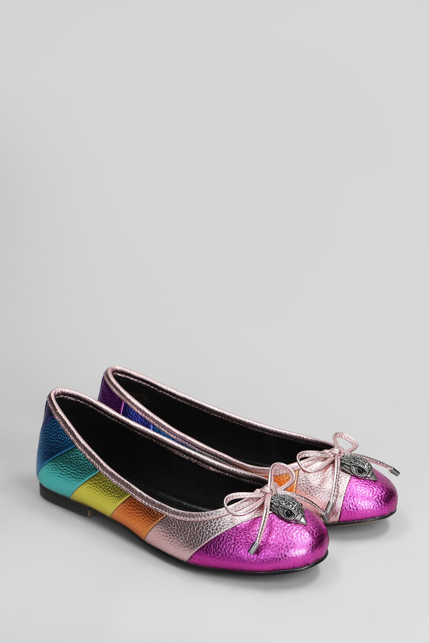 Kurt Geiger Eagle Ballet Flats In Multicolor Leather In Multi