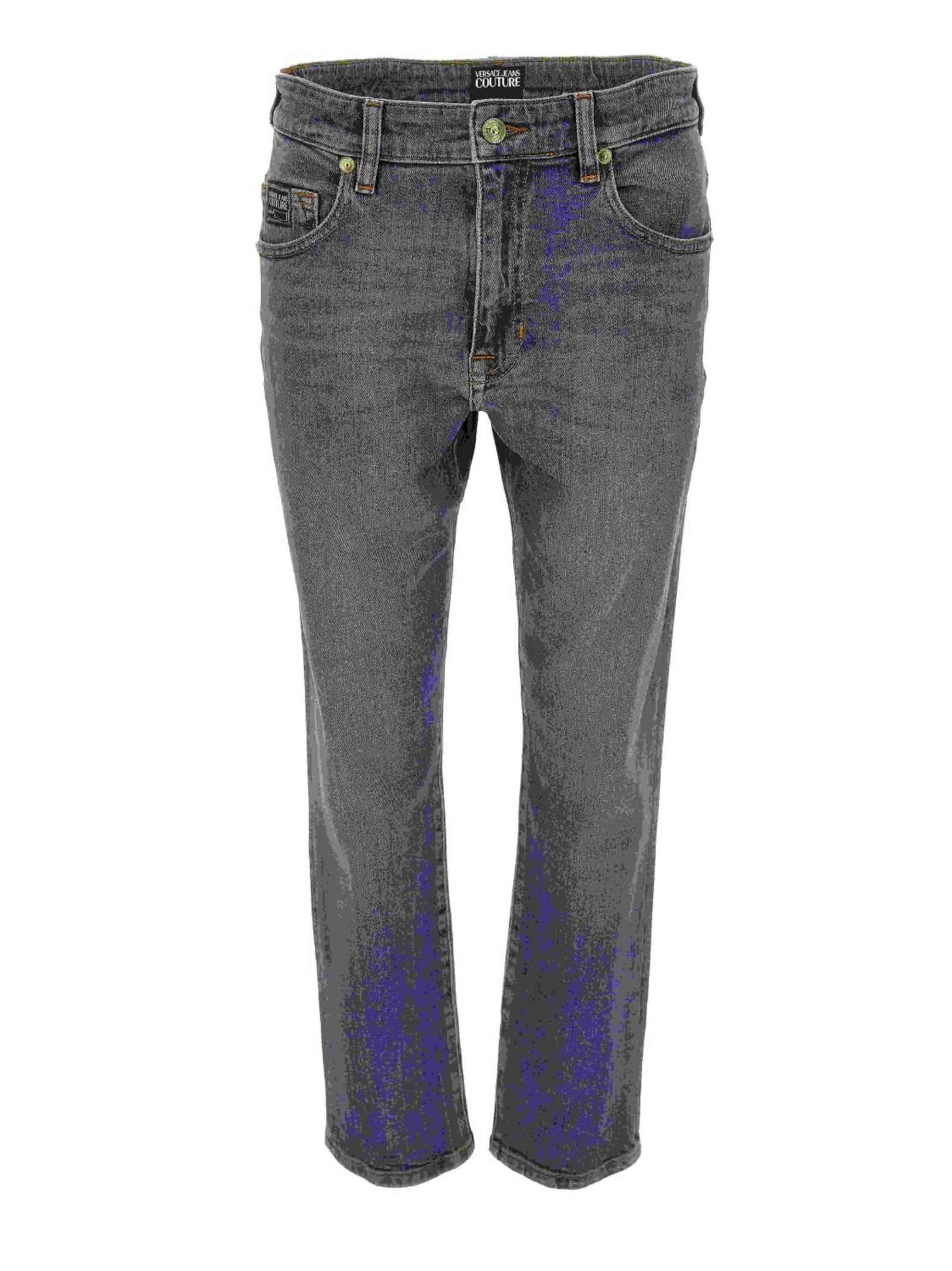 Shop Versace Jeans Couture 5 Pocket Pants In Blue