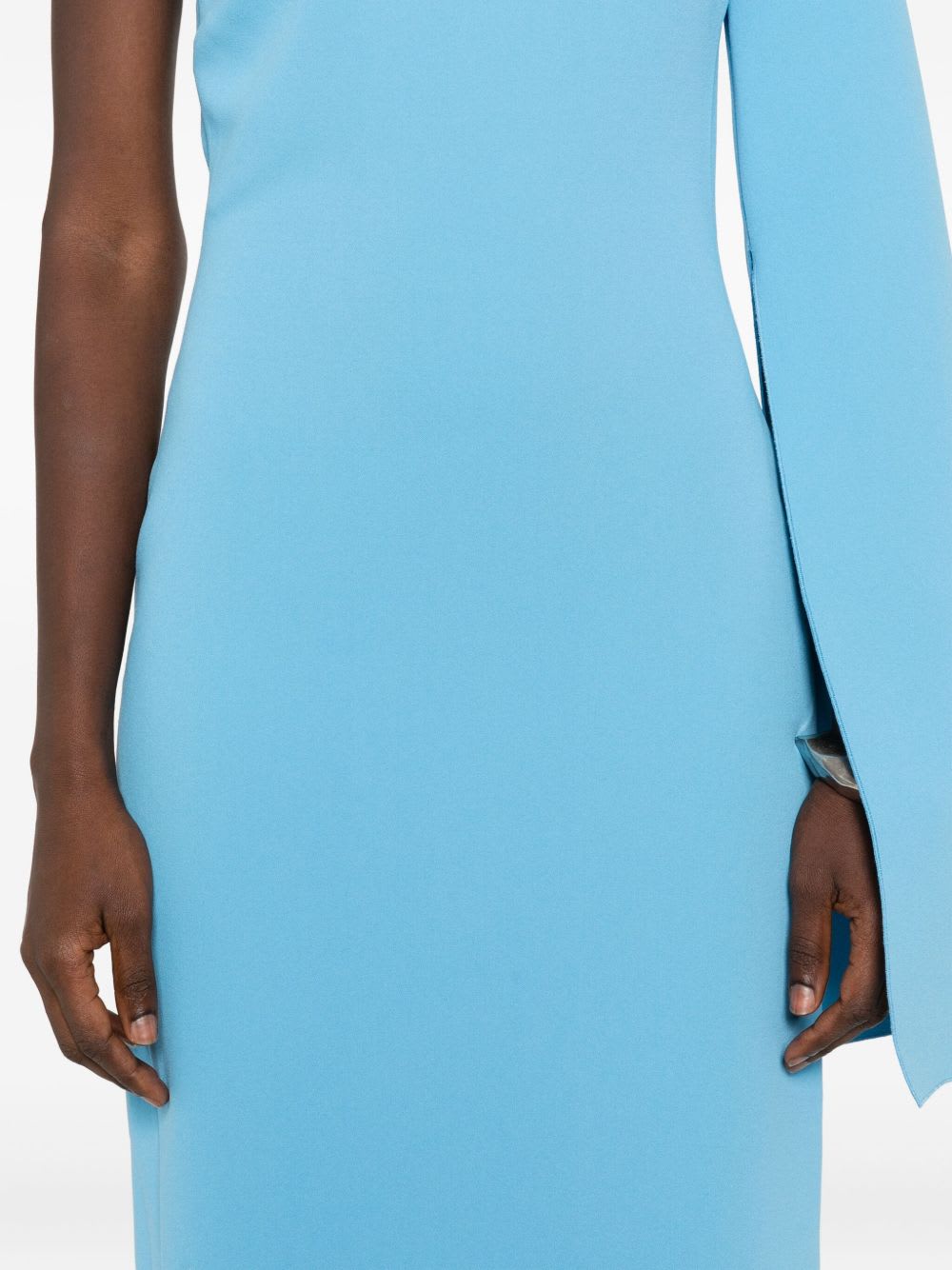 Solace London Alina Midi Dress In Blue