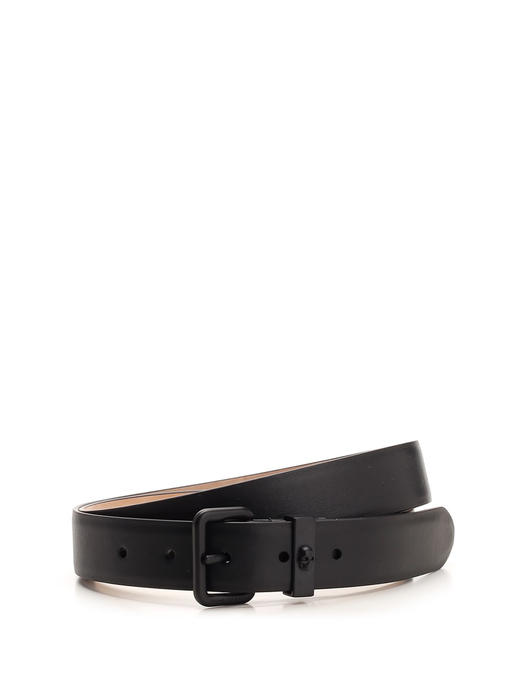 Shop Alexander Mcqueen Black Skull Belt In Nero