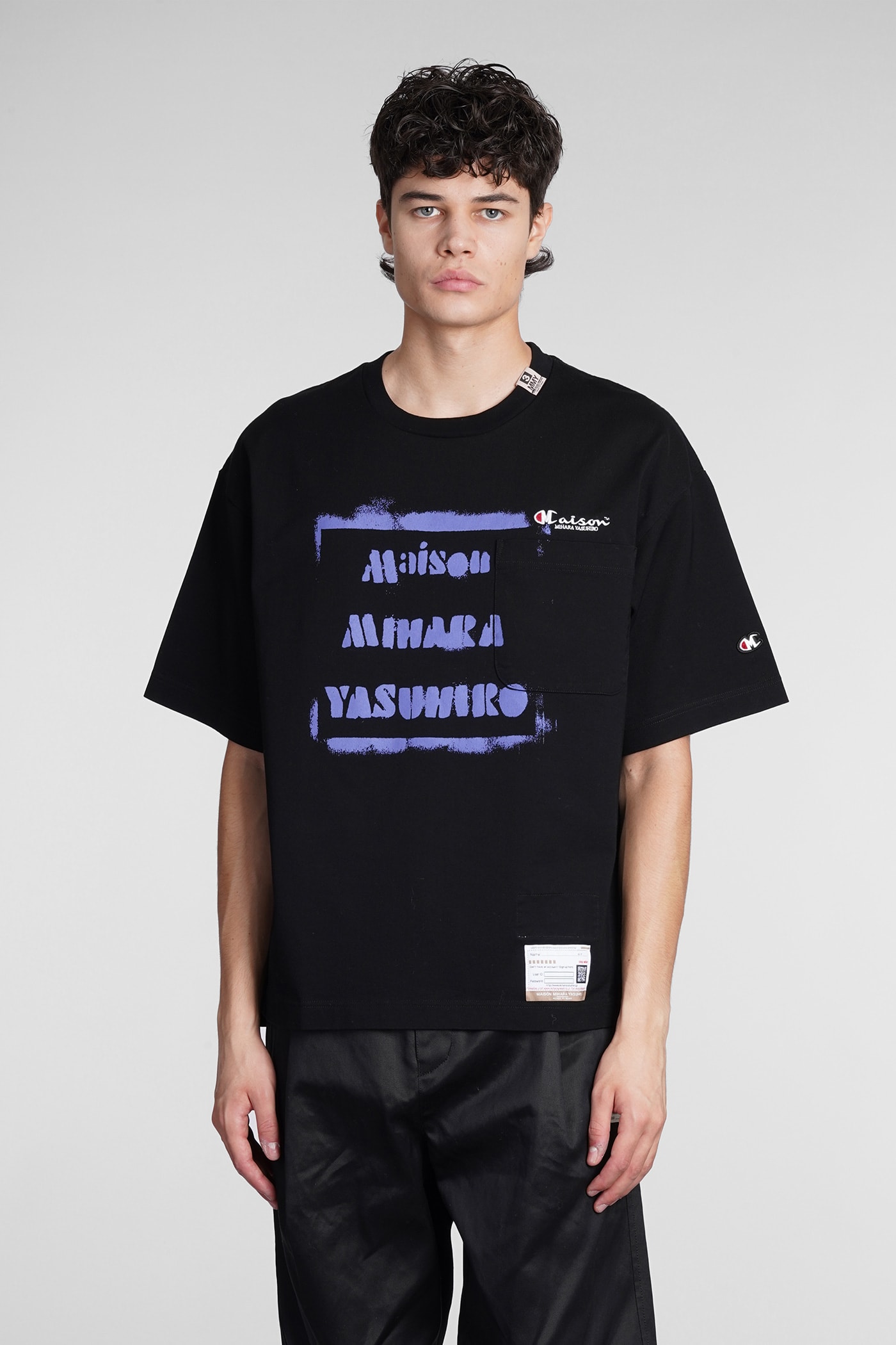 Mihara Yasuhiro T-shirt In Black Cotton