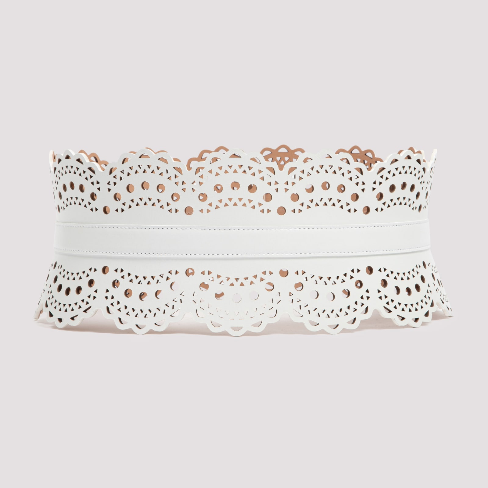 Shop Alaïa Bustier Belt In Blanc Optique