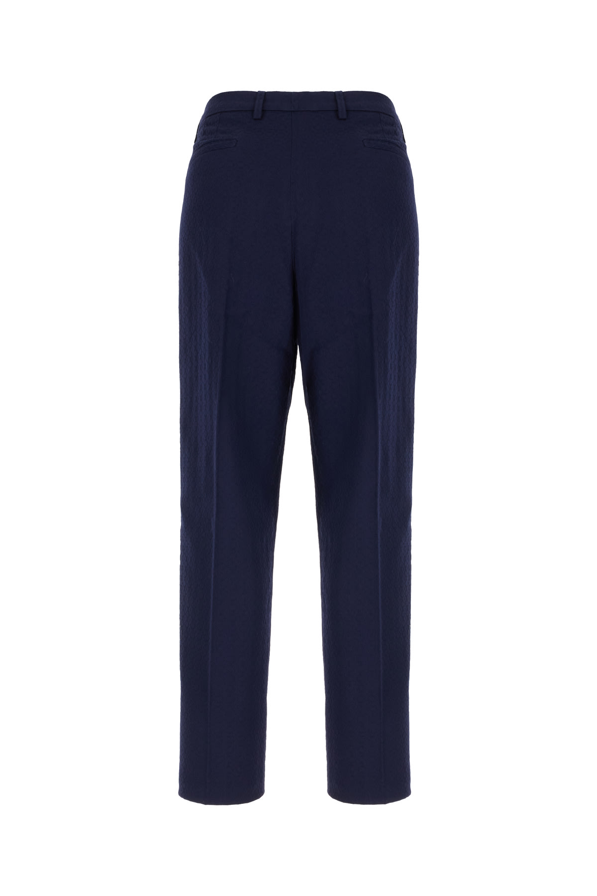 Etro Trousers With Front Crease And Belt Loops In Blue