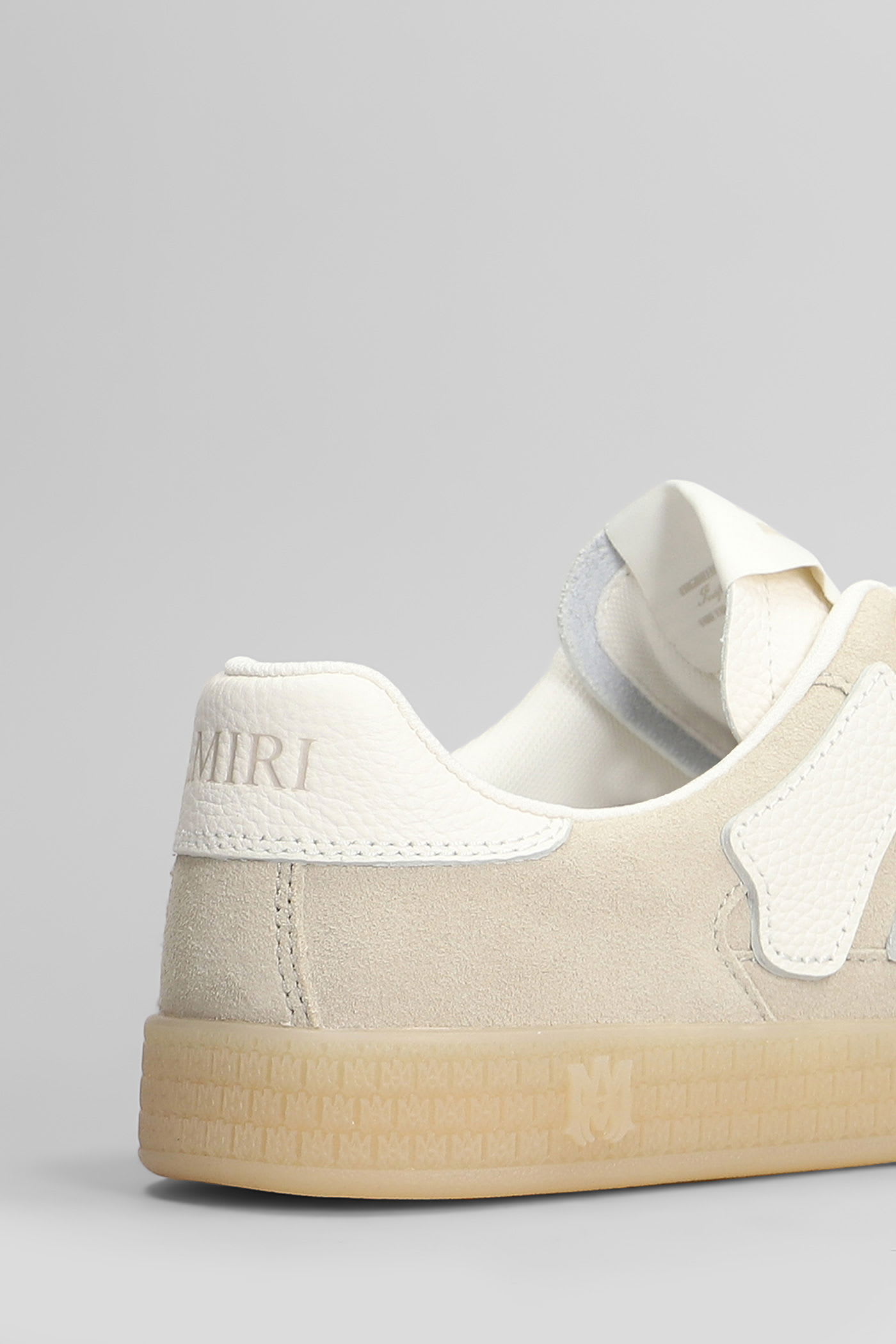 Amiri Mens Pacific Bones Branded Suede Low-top Trainers Brow