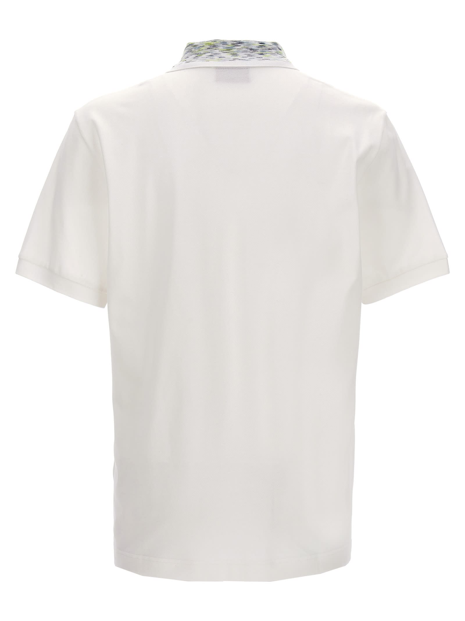 Shop Missoni Logo Embroidery Polo Shirt In White