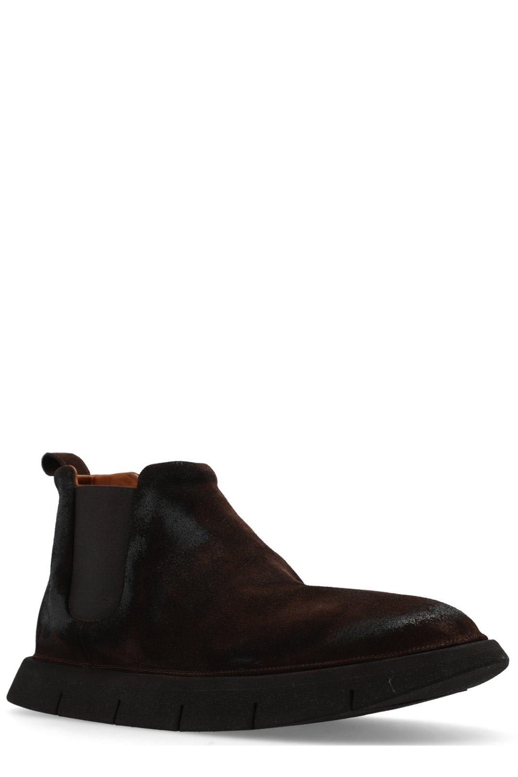 Shop Marsèll Intagliata Round Toe Ankle Boots In Dark