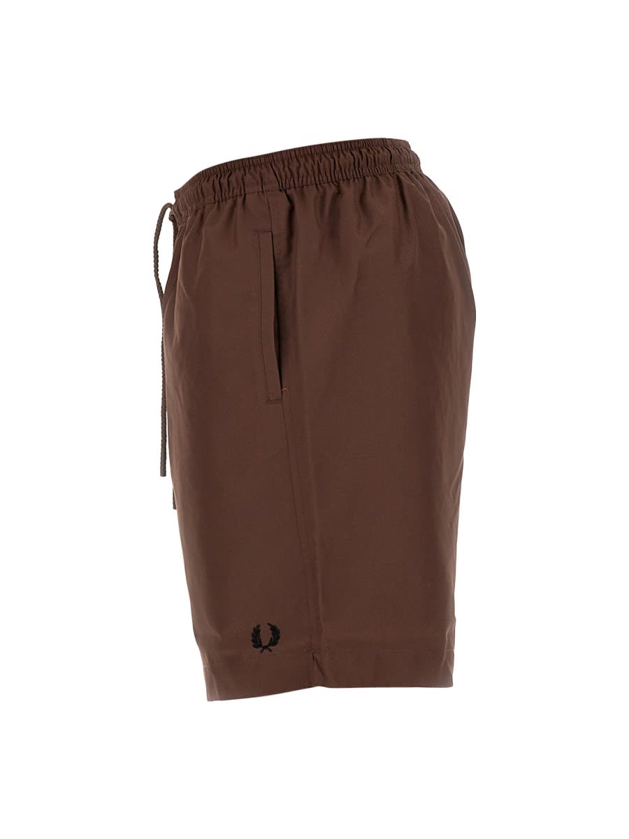 Shop Fred Perry Swimsuit In Brown