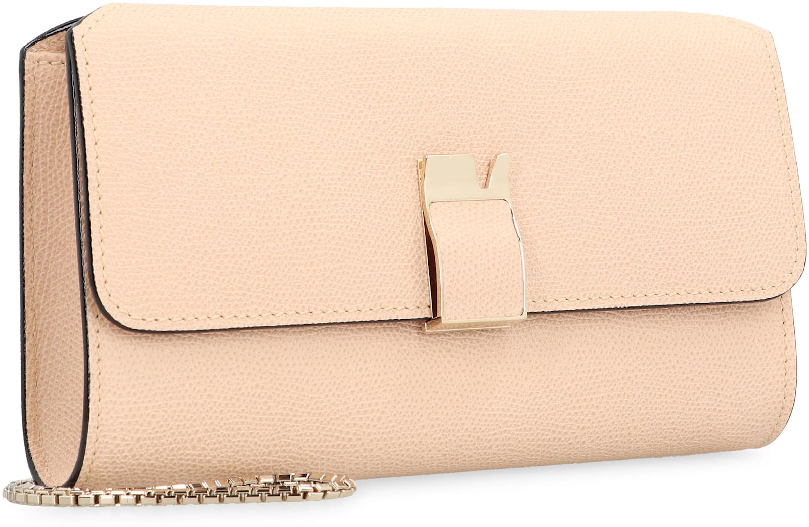 Valextra Nolo Leather Clutch In Pink