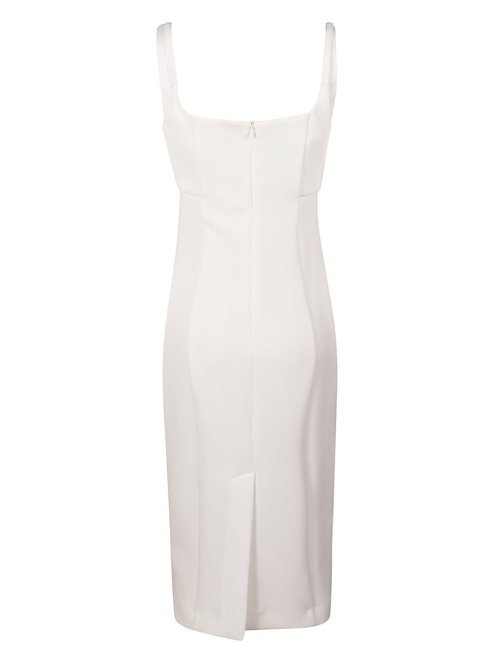 Shop Versace Jeans Couture Cady Bistretch Rear Zip Dress In White