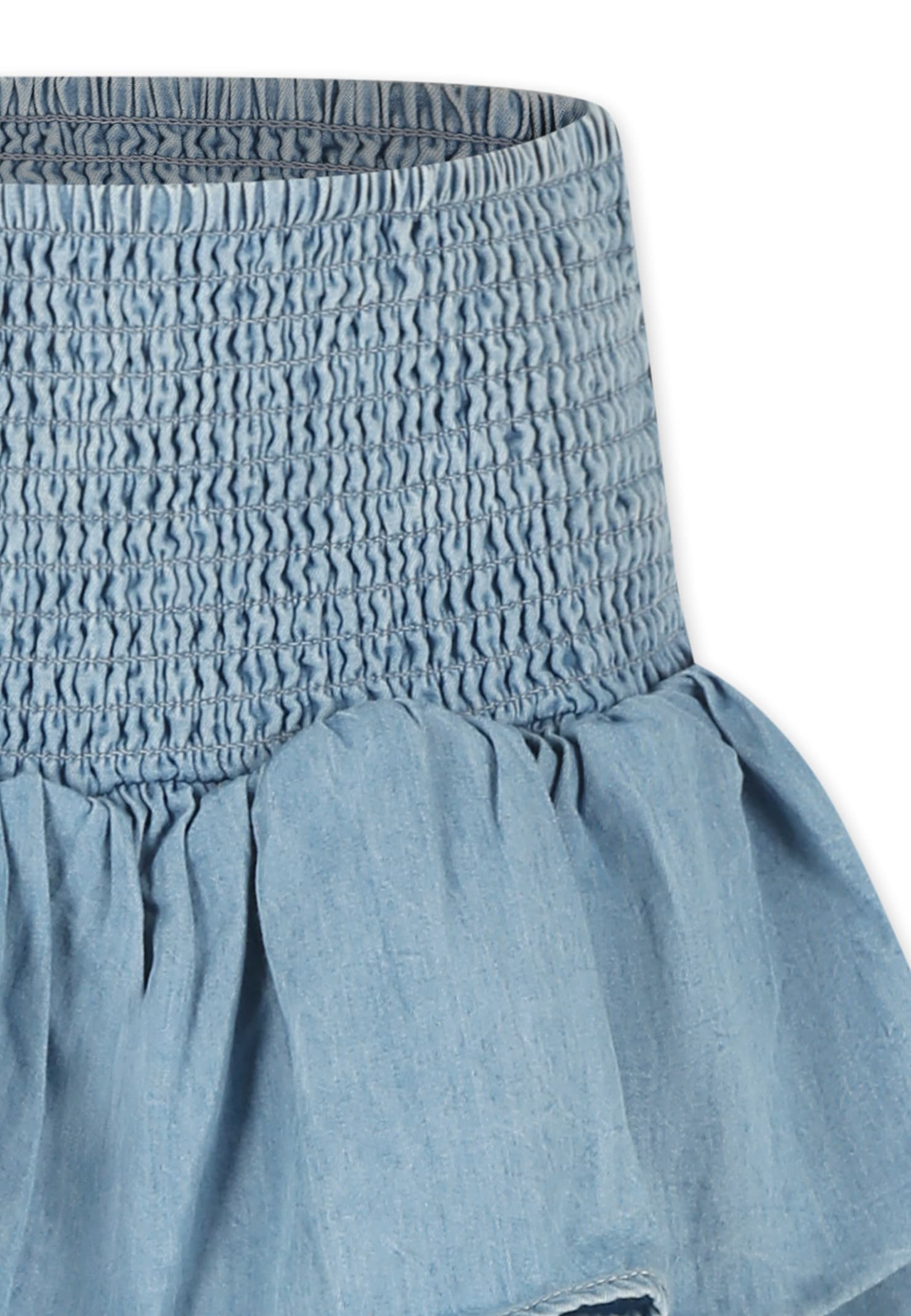 Molo Bonita Cotton Chambray Skirt In Denim