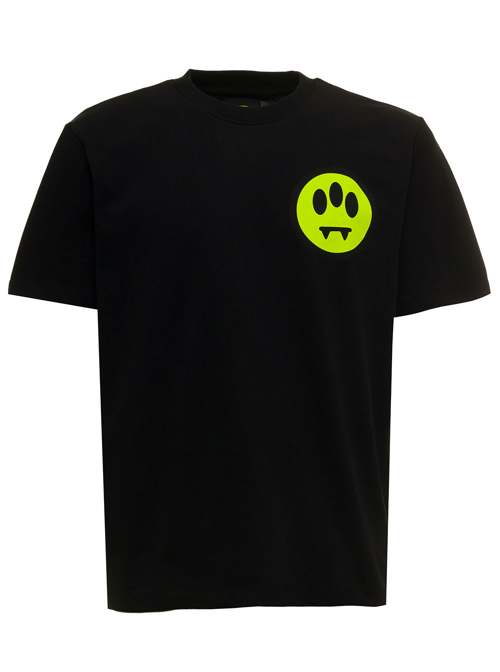 Barrow Black Cotton T-shirt With Logo Print
