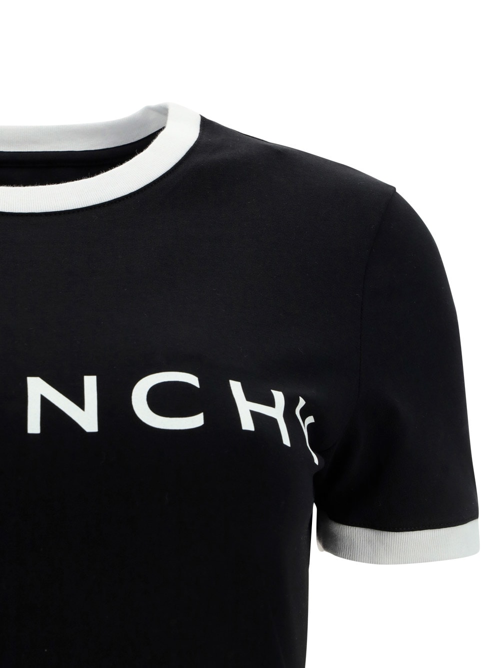 Shop Givenchy Ringer T-shirt In Black/white