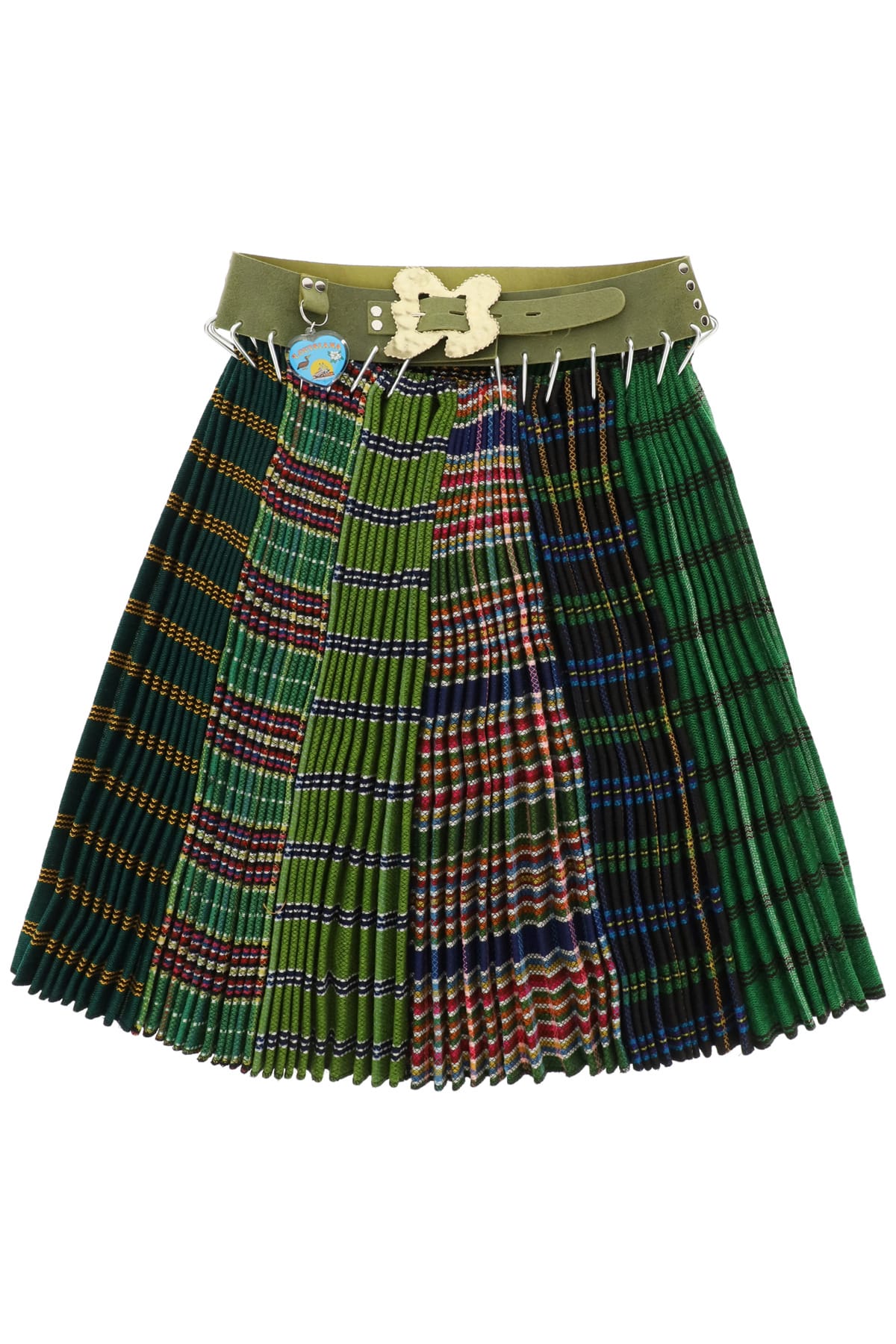Chopova Lowena Midi Pleated Skirt With Belt