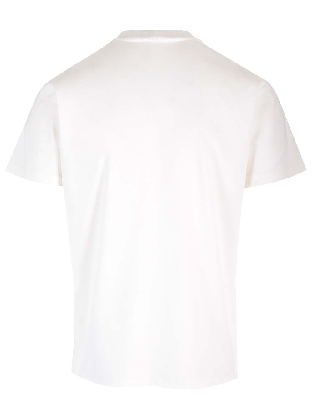 Shop Lardini Crew Neck T-shirt In White