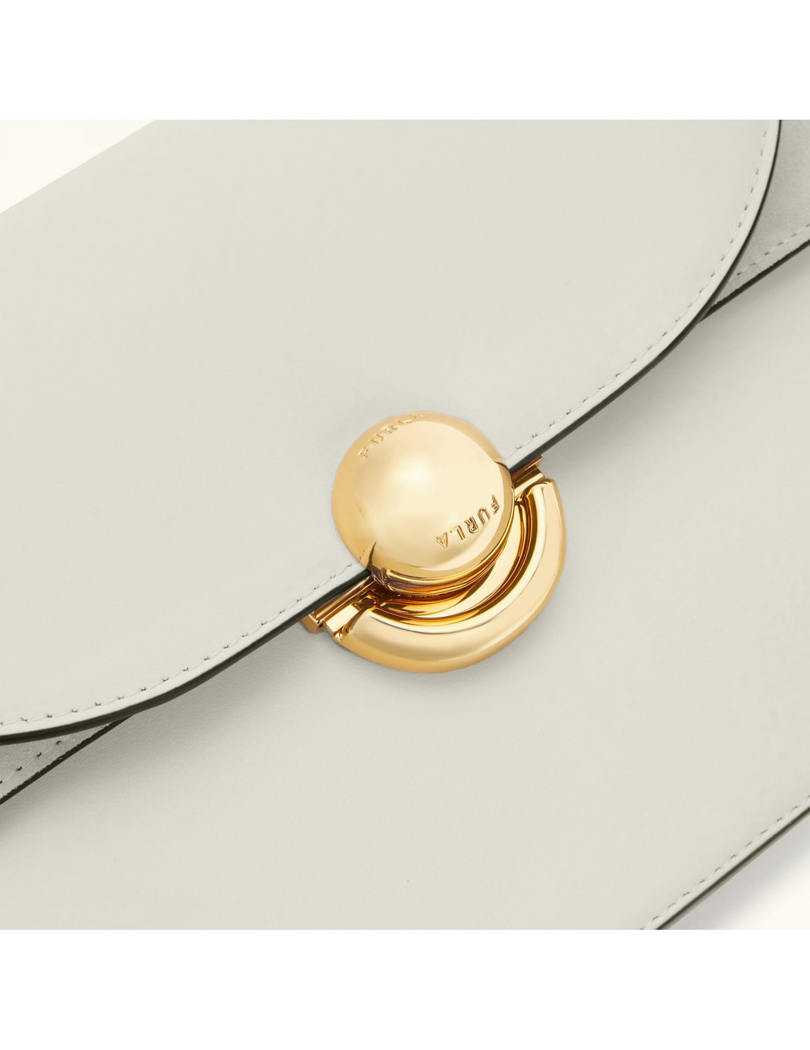 Furla Sfera S Shoulder Bag In Cream Color Leather