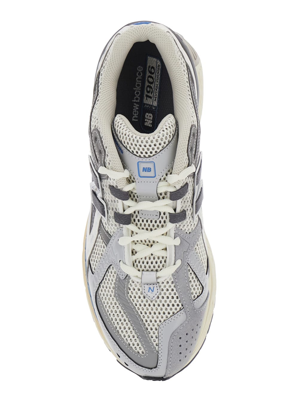 New Balance 1906r Grey Sneaker With Mesh Design And Side Logo In Synthetic Fiber Unisex