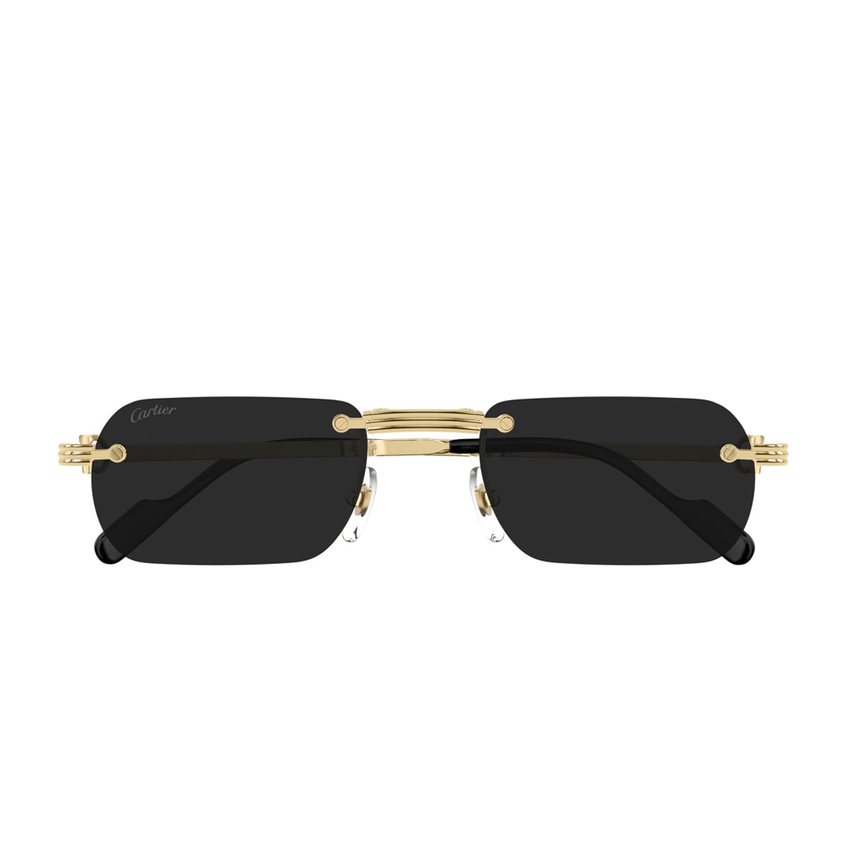 Cartier Ct0499s Première De  001 Gold Grey Sunglasses In Oro