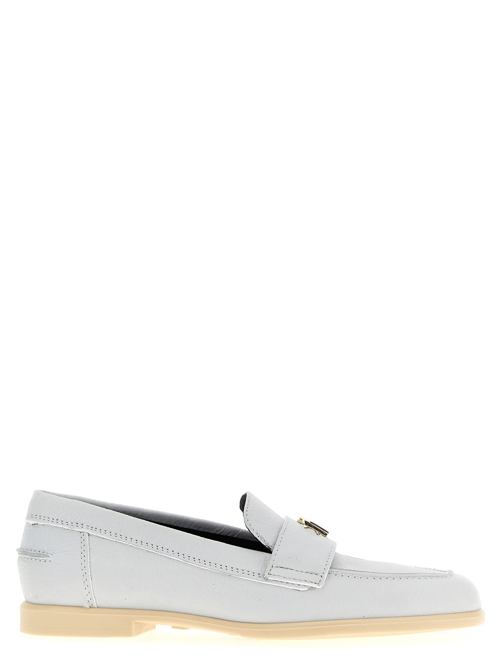 Shop Furla 1927 Loafers In White