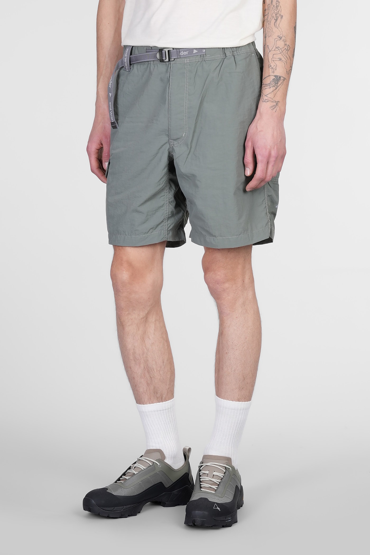 And Wander Shorts In Green Nylon In Green