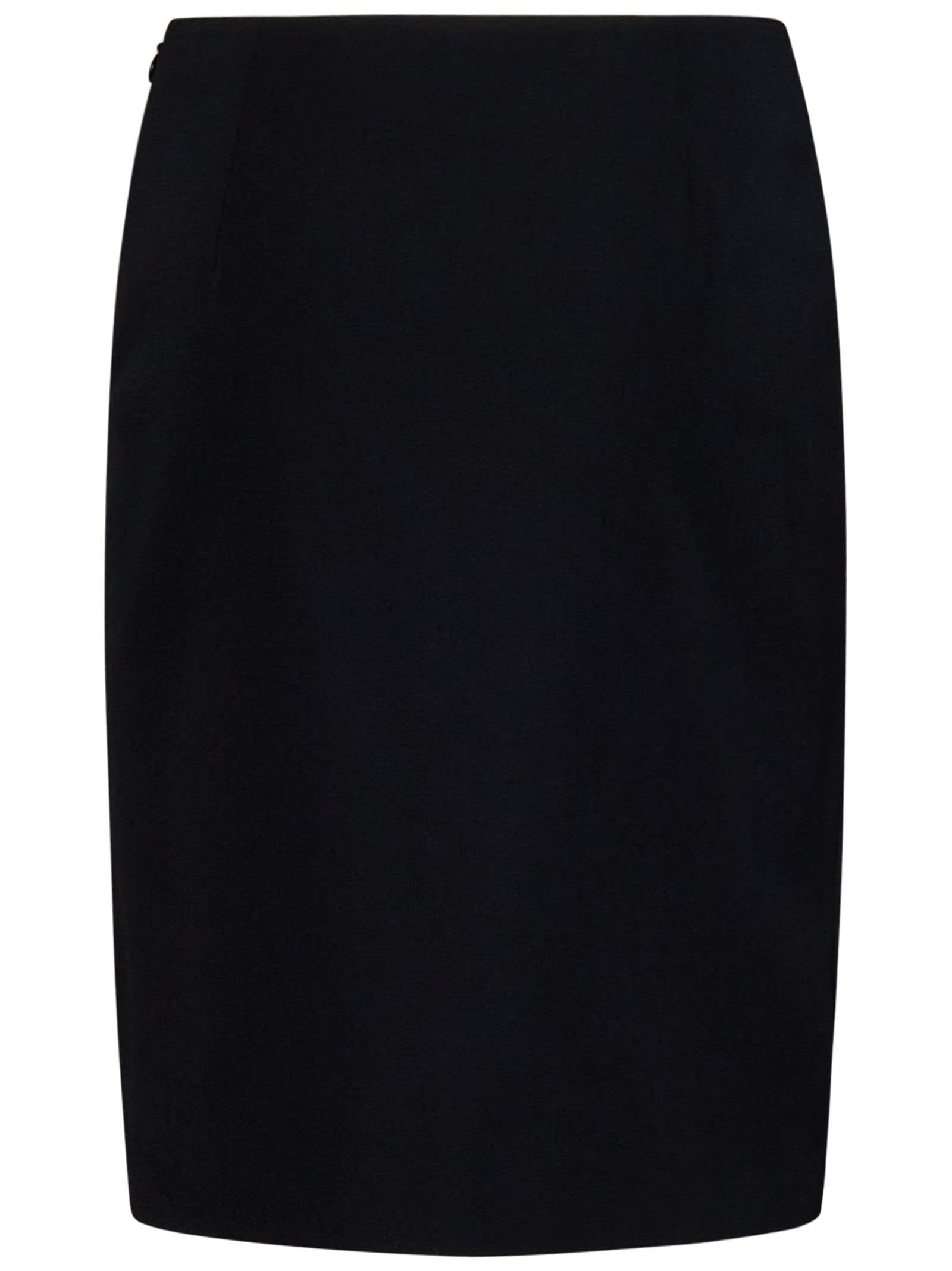Dsquared2 Lace-detail Virgin Wool Skirt In Black
