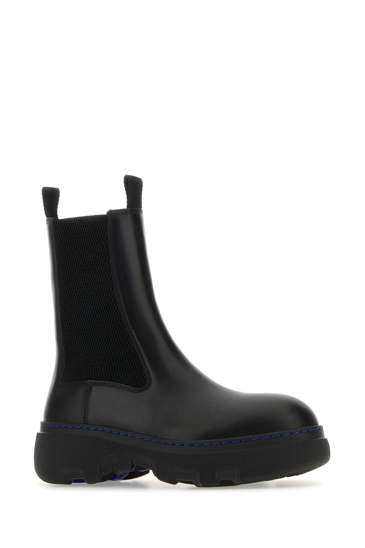 Shop Burberry Black Leather Chelsea Ankle Boots