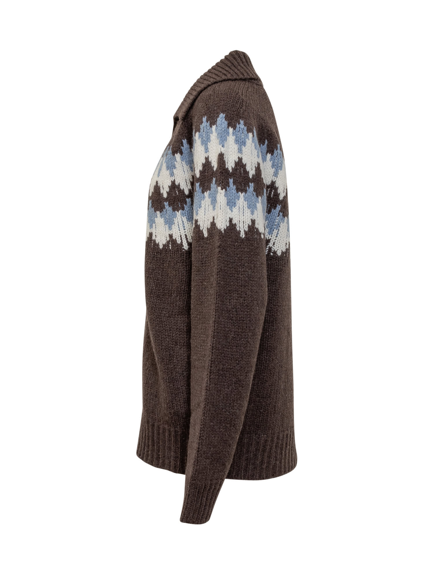 Shop Alanui Cardigan In Caffe/multicolor