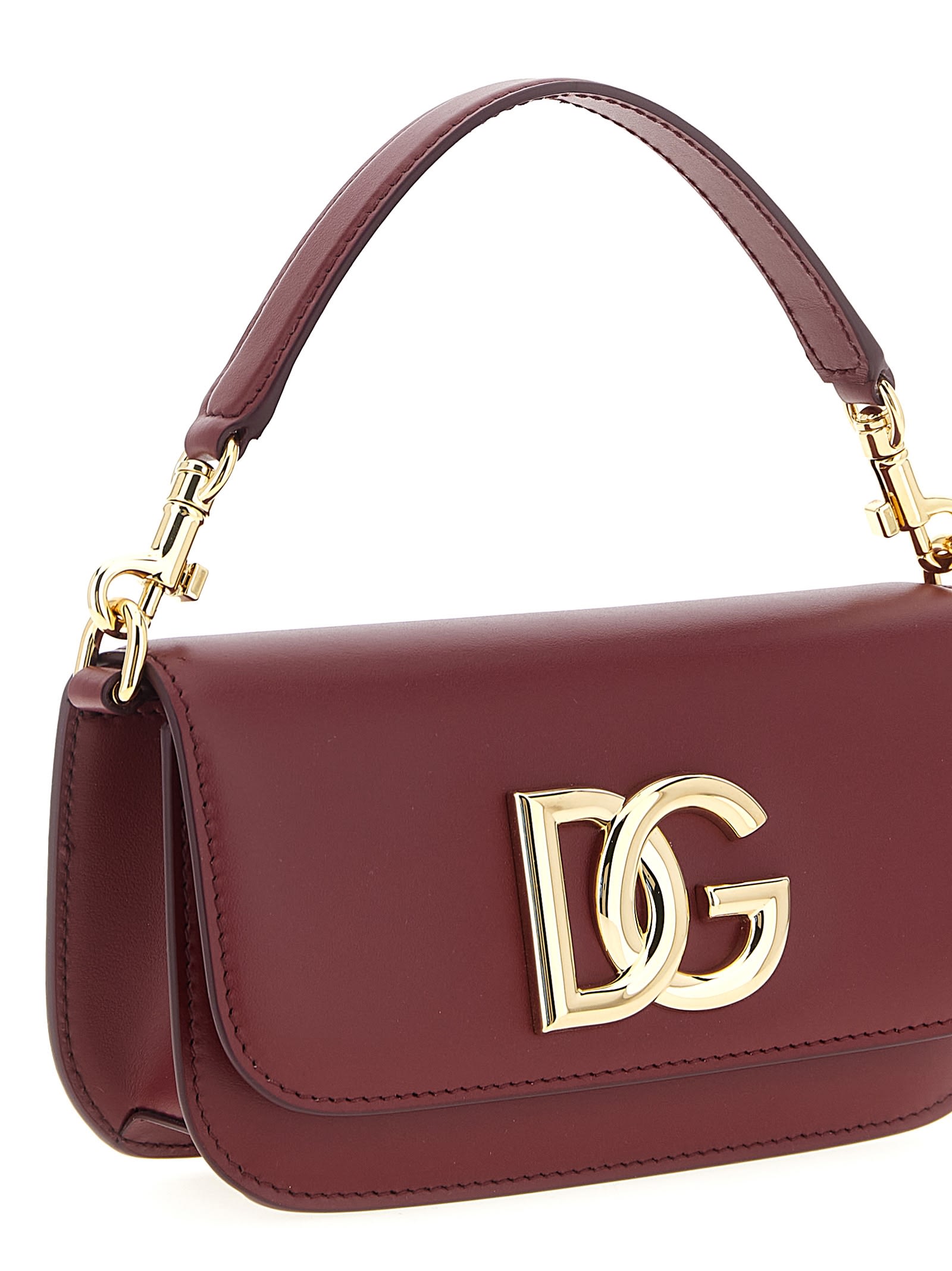 Dolce & Gabbana Maroon 3.5 Shoulder Bag In Burgundy